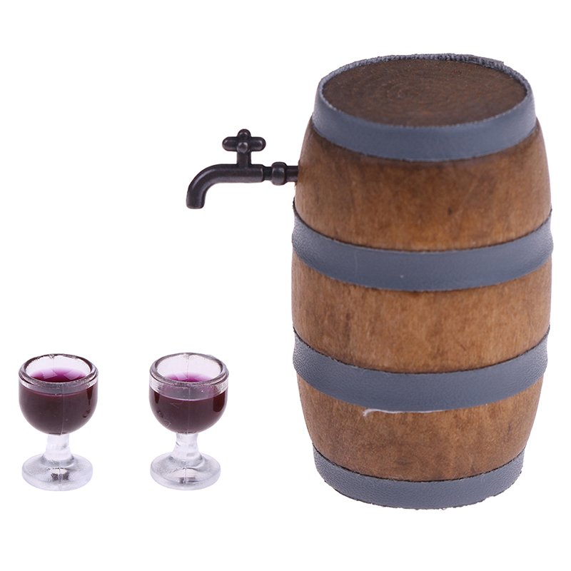 Beer Wine Hobby - มินิไม้สีแดงไวน์ Barrel Miniature เบียร์ Barrel ถังเบียร์เบียร์