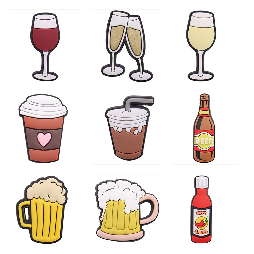 Beer Wine Hobby - รองเท้าแตะ PVC 1ชิ้นสำหรับใส่ดื่มไวน์รองเท้าเบียร์มีสเน่ห์ของตกแต่งรองเท้าแตะสายรัดข้อมืออุปกรณ์เสริมสำหรับผู้ใหญ่ของขวัญ