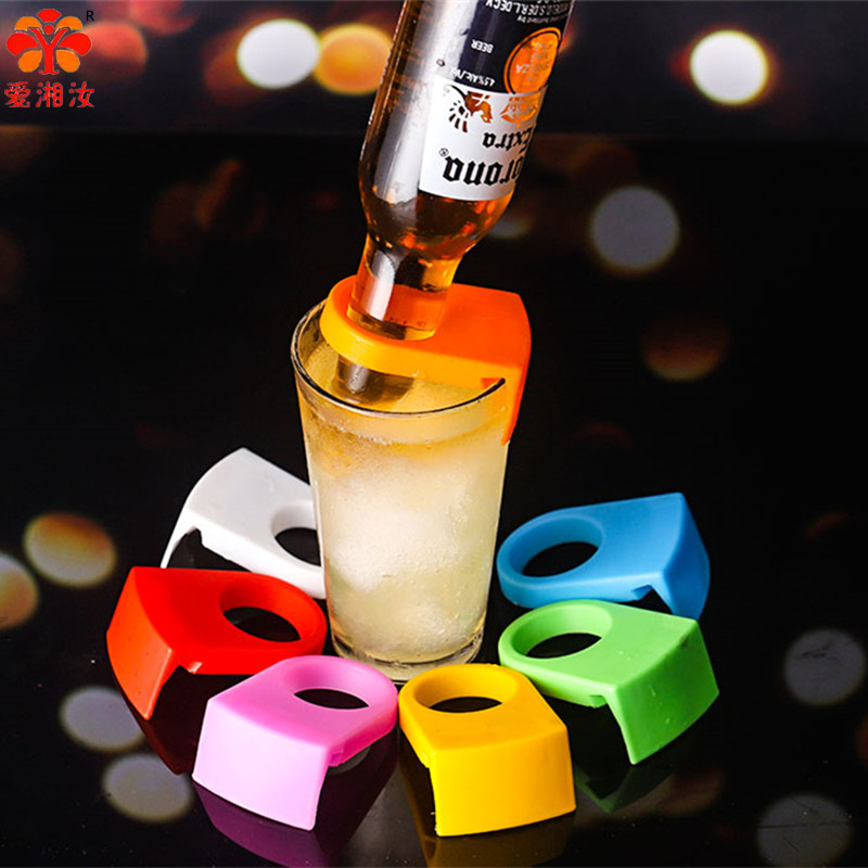 Wine Beer Cocktail - Aixiangru-ขวดค็อกเทล ขวดไวน์พลาสติก ที่วางขวดบนแก้ว, อุปกรณ์เสริมบาร์เบียร์, 1 ชิ้น