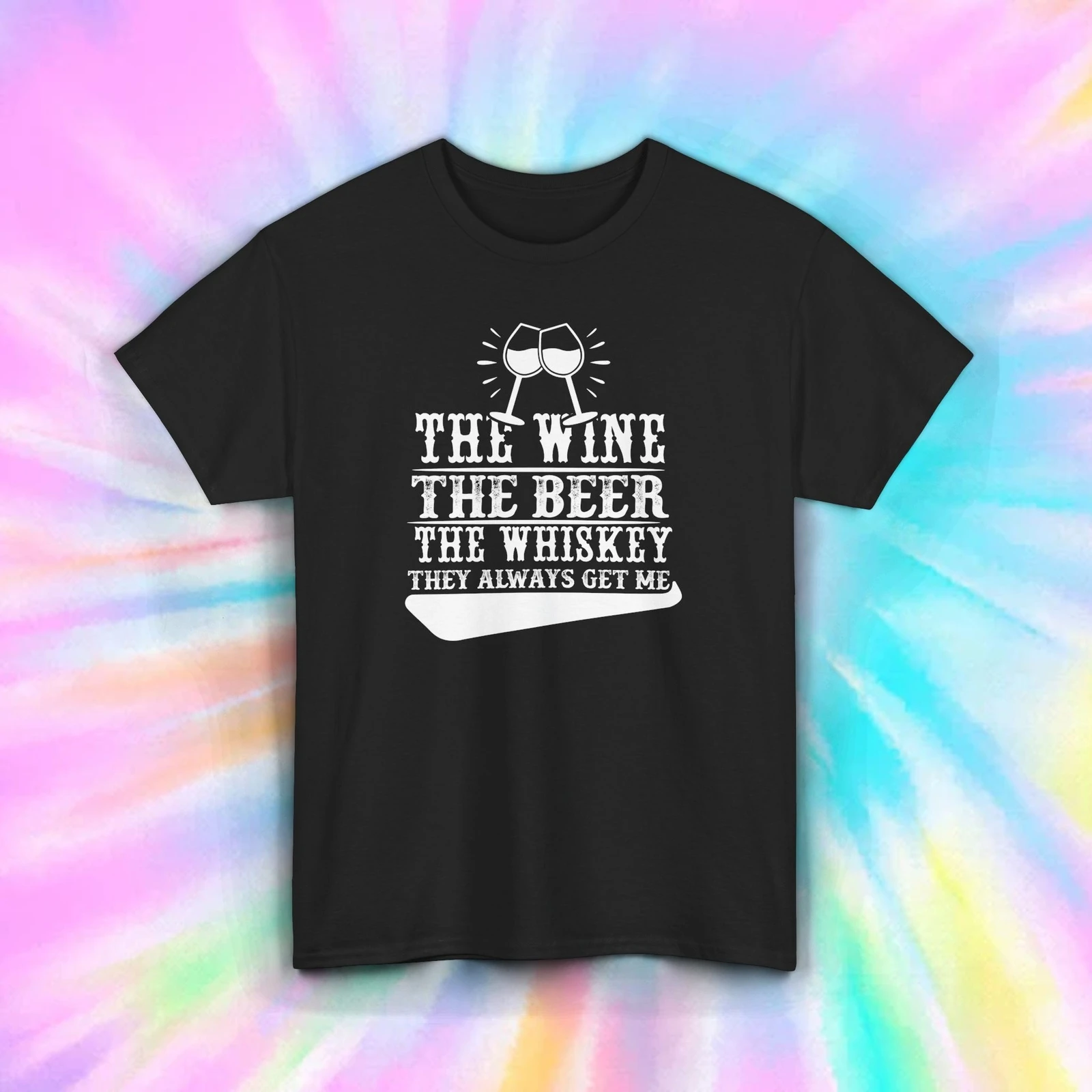 Wine To Beer Alcohol - เสื้อยืดลายไวน์ เบียร์ วิสกี้ ตลกๆ ของขวัญสำหรับคนรักแอลกอฮอล์ งานปาร์ตี้