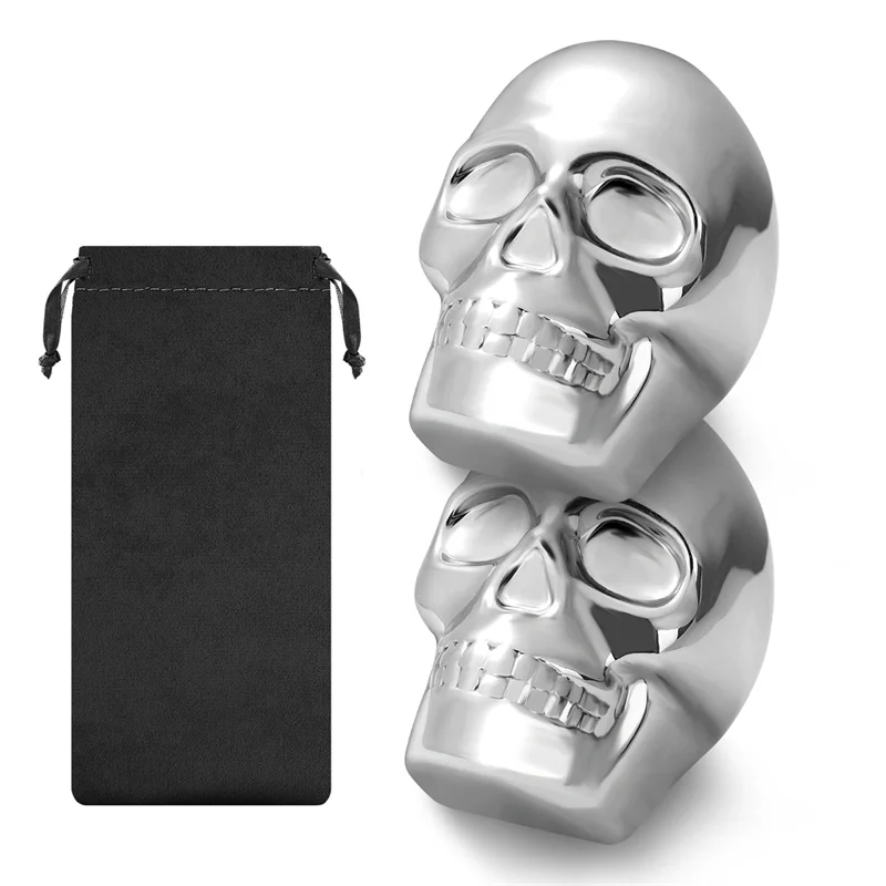 หินวิสกี้รูปหัวกะโหลก 2 ชิ้น ใ - Beer Wine Hobby บทวิจารณ์และราคา