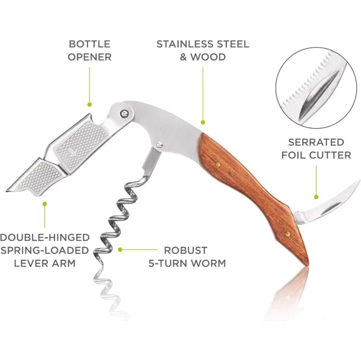 ที่เปิดขวดไวน์แบบคู่ คันโยกคู่ - Cork Screw Lever บทวิจารณ์และราคา
