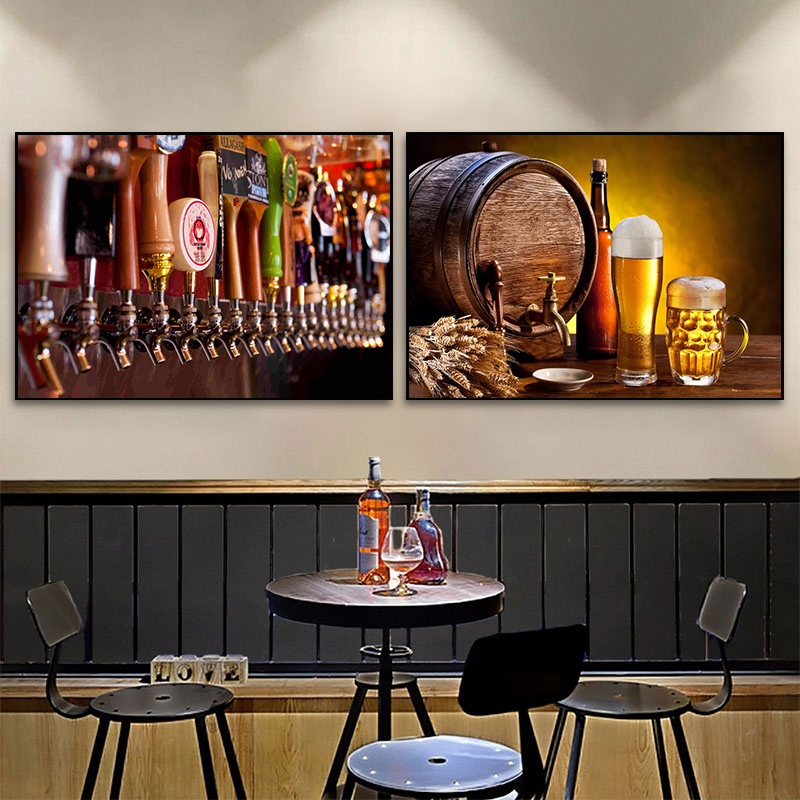 ภาพวาดบนผ้าใบลายขวดไวน์แดง องุ - Beer Wine Hobby บทวิจารณ์และราคา