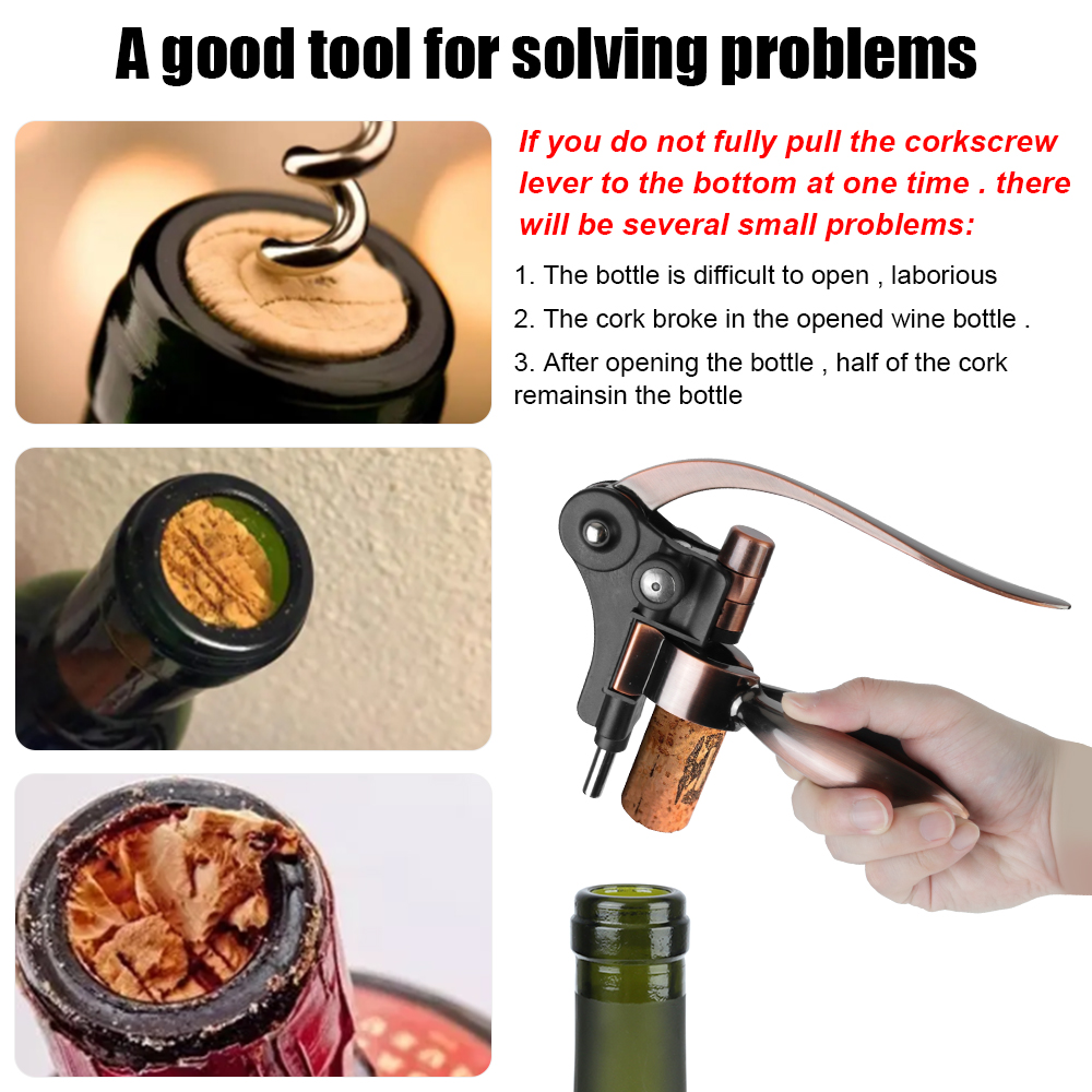 ที่เปิดขวดอุปกรณ์เปิดขวดไวน์รู - Cork Screw Lever บทวิจารณ์และราคา