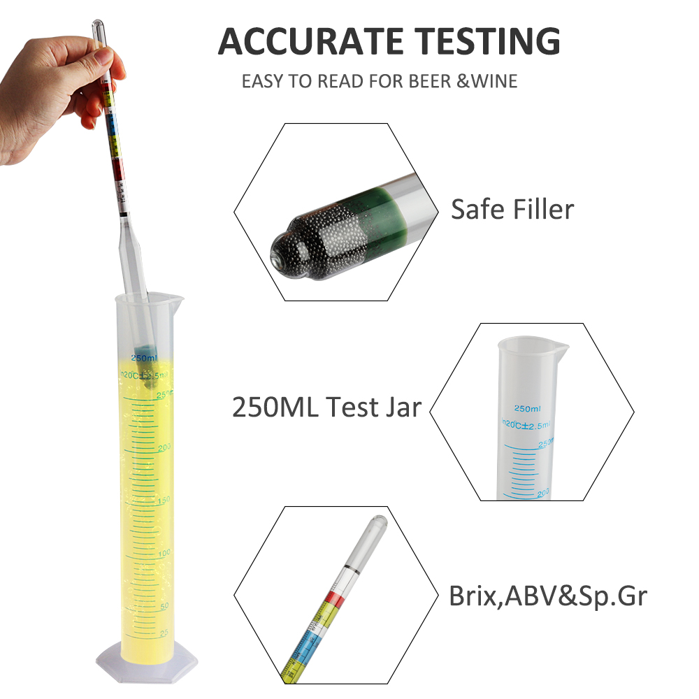 3 Scale Hydrometer ทำ Triple S - Beer Wine Hobby บทวิจารณ์และราคา