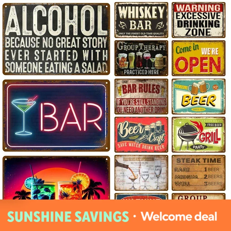 ป้ายโลหะ ป้ายเหล็ก ป้ายดีบุก แ - Wine To Beer Alcohol บทวิจารณ์และราคา