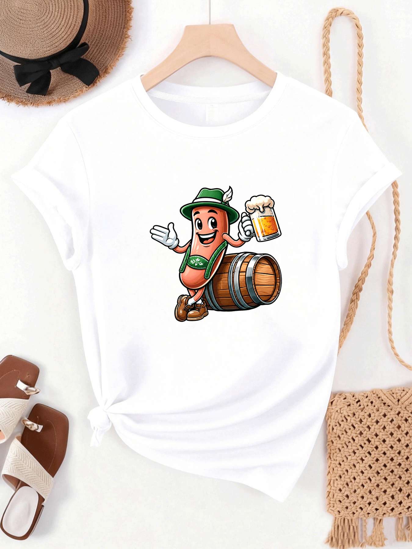 【MYJ062655】เสื้อยืดผู้หญิงเทศก - Wine Beer Festival บทวิจารณ์และราคา