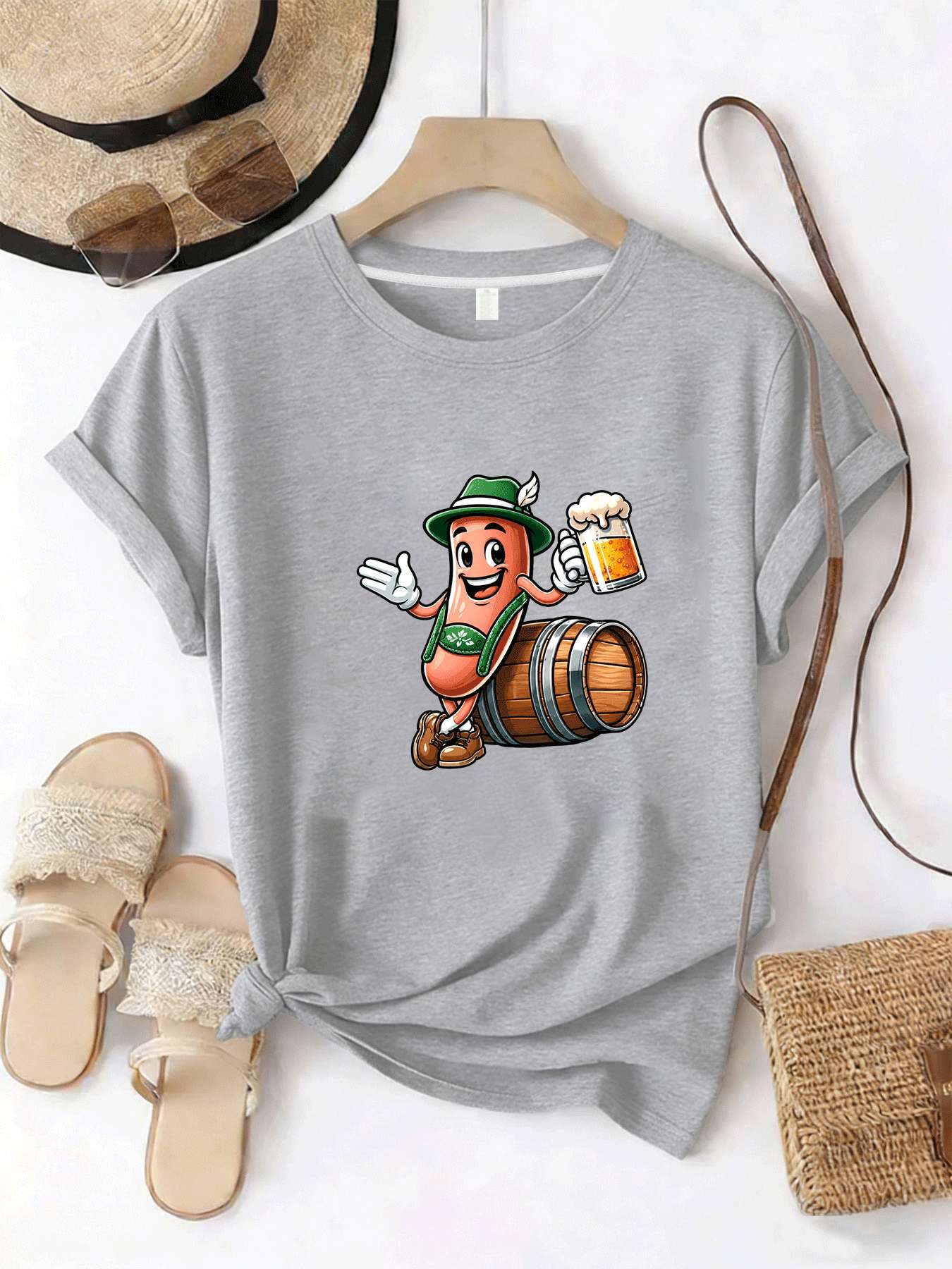 【MYJ062655】เสื้อยืดผู้หญิงเทศก - Wine Beer Festival บทวิจารณ์และราคา