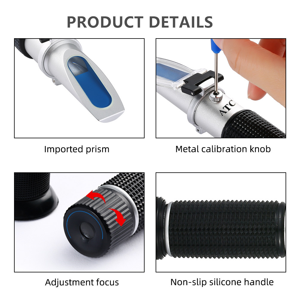 Refractometer 0-32% Brix เบียร - Wine To Beer Alcohol บทวิจารณ์และราคา