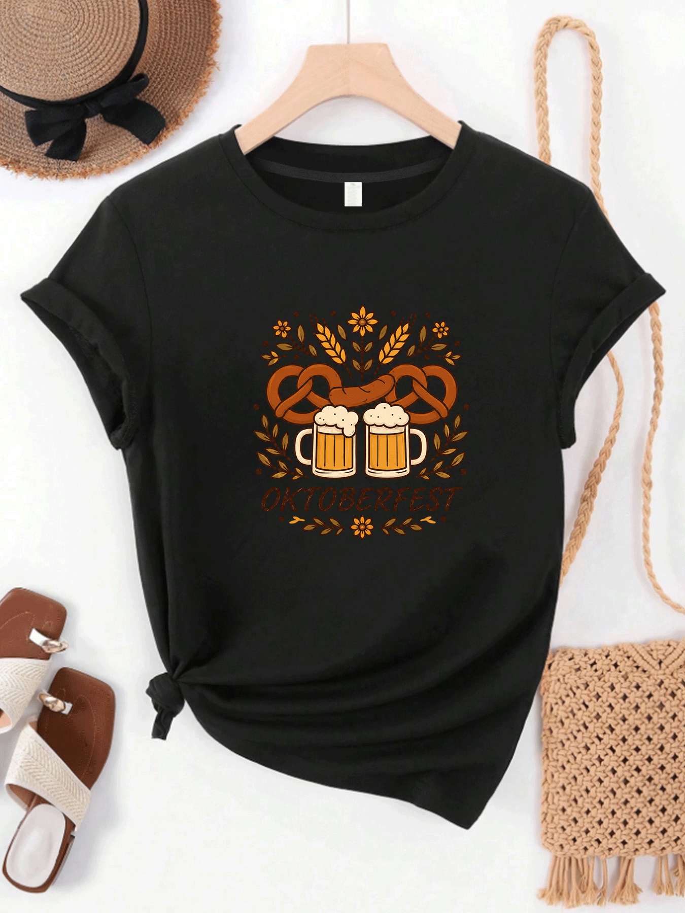 【MYJ062633】เสื้อยืดผู้หญิงเทศก - Wine Beer Festival บทวิจารณ์และราคา