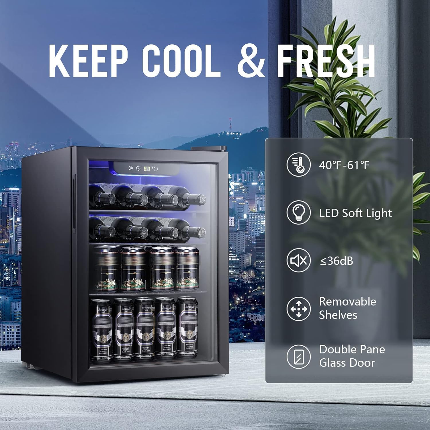 ตู้แช่ไวน์/ตู้แช่เครื่องดื่มขน - Wine Beer Fridge Small บทวิจารณ์และราคา