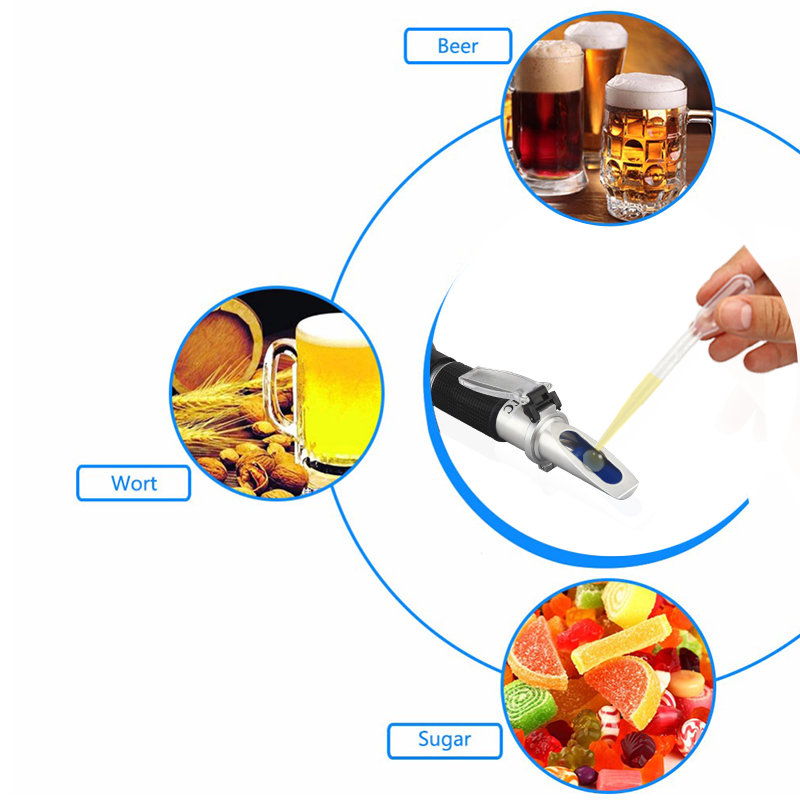 Hand - held Refractometer Sing - Wine To Beer Alcohol บทวิจารณ์และราคา