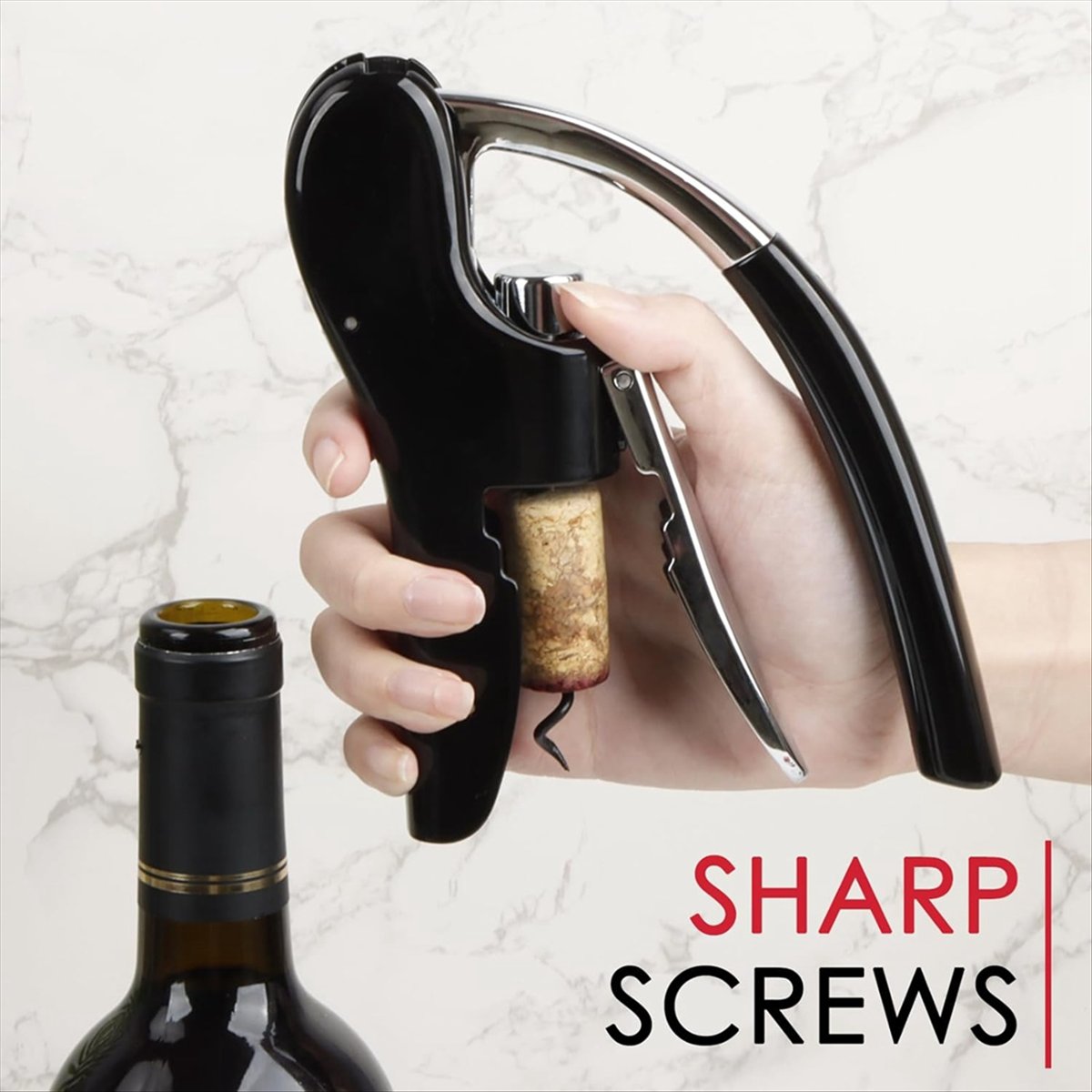 ที่เปิดขวดไวน์สแตนเลส A24I, ที - Cork Screw Lever บทวิจารณ์และราคา