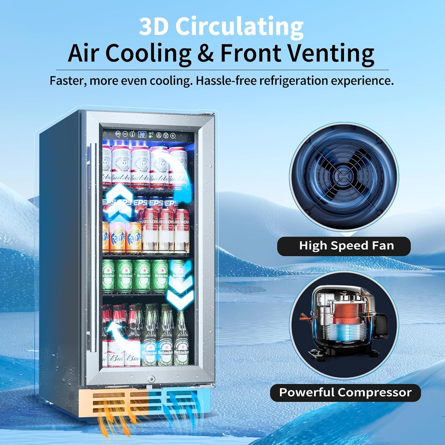 ตู้เย็นแช่เครื่องดื่มใต้เคาน์เ - Wine And Beer Undercounter Fridge บทวิจารณ์และราคา
